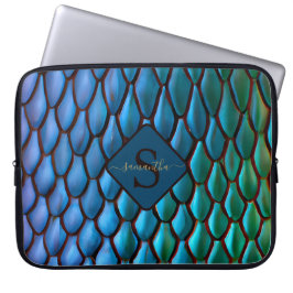 Iridescent Mermaid Schwanzes Dragon Scales Fantasy Laptopschutzhülle
