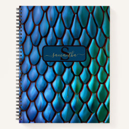 Iridescent Mermaid Schwanzes Dragon Scales Notizblock