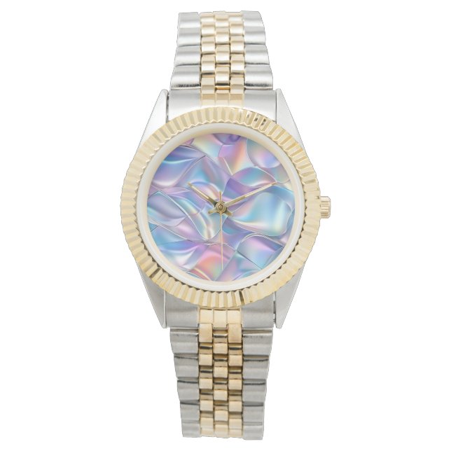 Iridescent Metallic 6 geometrisch Armbanduhr (Vorderseite)