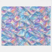 Iridescent Metallic 6 geometrisch Fleecedecke (Vorderseite (Horizontal))