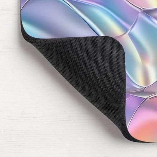 Iridescent Metallic 6 geometrisch Mousepad (Ecke)