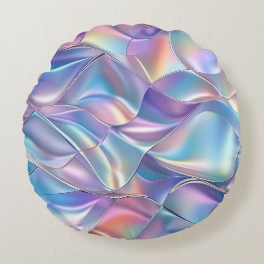 Iridescent Metallic 6 Rundes Kissen (Vorderseite)