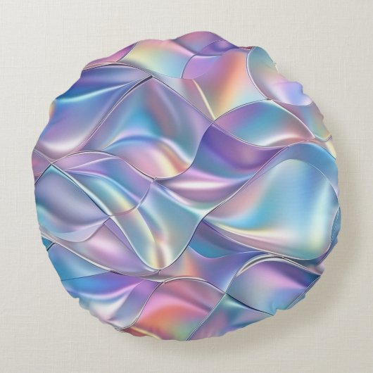 Iridescent Metallic 6 Rundes Kissen (Rückseite)