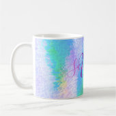 Iridescent Mit Monogramm Elegant Holographic Kaffeetasse (Links)