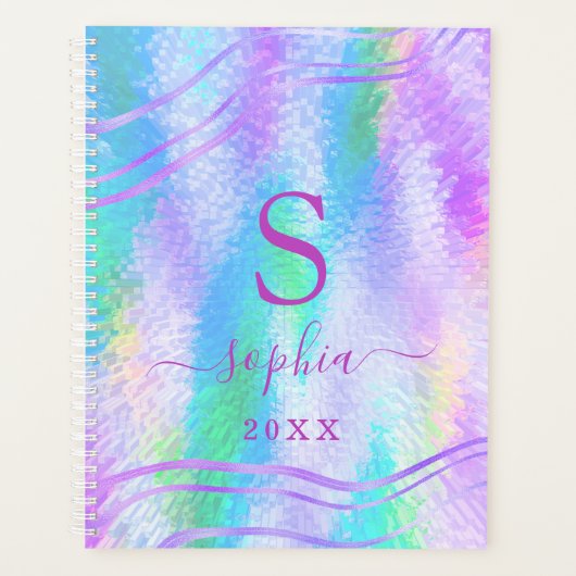 iridescent Mit Monogramm Holographic 2022 2023 Planer (Vorderseite)