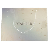Iridescent Modern Luxury Monogram Große Geschenktüte (Vorderseite)