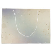 Iridescent Modern Luxury Monogram Große Geschenktüte (Rückseite)