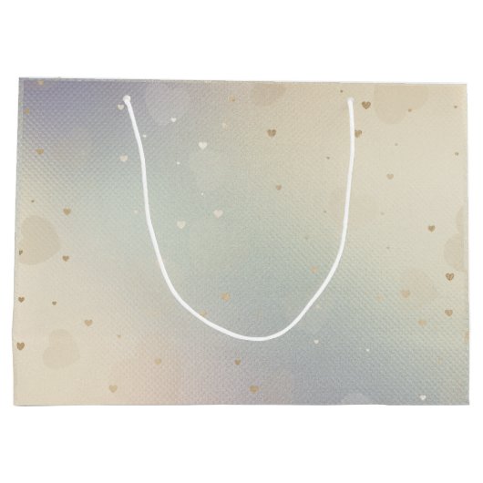 Iridescent Modern Luxury Monogram Große Geschenktüte (Rückseite)