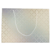 Iridescent Modern Luxury Monogram Große Geschenktüte (Rückseite)