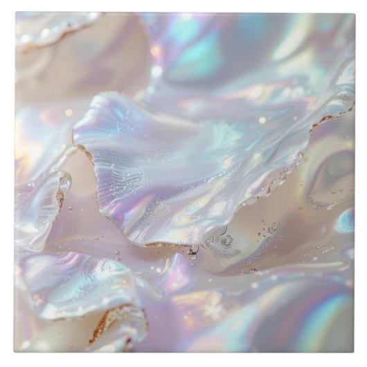 Iridescent Mother of Pearl Abstract ID1173a Fliese (Vorderseite)