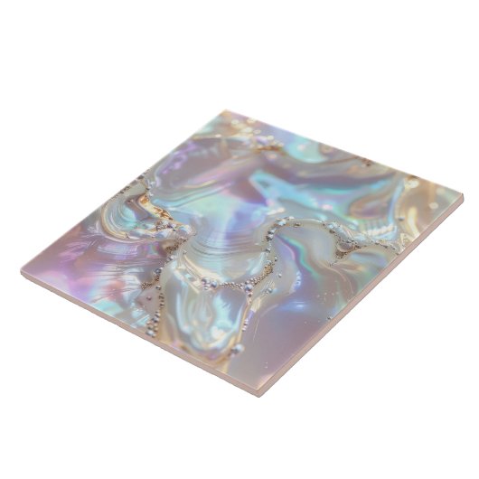 Iridescent Mother of Pearl Abstract ID1173c Fliese (Seite)