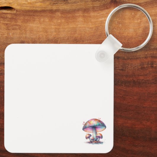 Iridescent Mushrooms Roomie Charm Beste Mitbewohne Schlüsselanhänger (Rückseite)