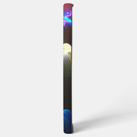 Iridescent Neon Fraktal Wing Art Samsung Galaxy Hülle (Linke Seite)