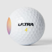 Iridescent Neon Hot Pink Fotografie Rainbow Cool Golfball (Logo)