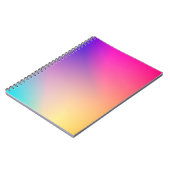 Iridescent Neon Hot Pink Fotografie Rainbow Cool Notizblock (Linke Seite)