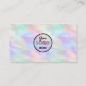 Iridescent Opal Berufliches Qr-Logo Visitenkarte (Rückseite)