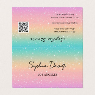 iridescent opal business cards pastel visitenkarten