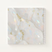 Iridescent Opal Gemstone Crystal Elegante Notizblock (Rückseite)