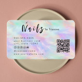 Iridescent Opal Nail Artist Stilvolle Visitenkarte