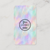 Iridescent Opal stilvoller QR Code Verbindung mit Visitenkarte (Rückseite)