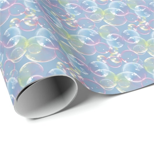 Iridescent Pastel Bubble Pattern Geschenkpapier (Rolleneckpunkt)