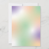Iridescent Pastel Diamond Inspired Modern  Einladung (Rückseite)