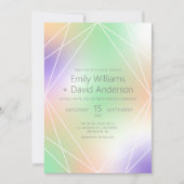 Iridescent Pastel Diamond Inspiriert moderne Einladung (Vorderseite)