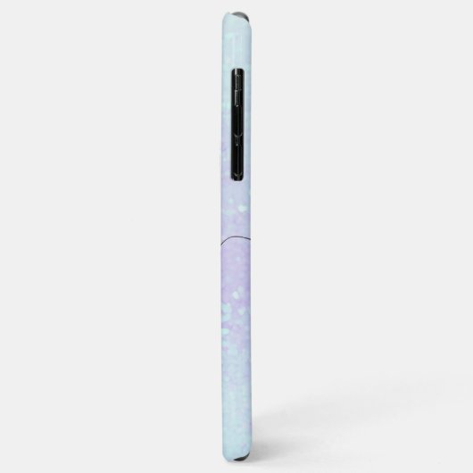 Iridescent Pastel Holographic Glitzer Mit Monogram Case-Mate iPhone Hülle (Hinten/Links)