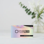 Iridescent Pastel Rainbow Glam beliebigen Service- Visitenkarte (Stehend Vorderseite)