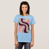 Iridescent Pastellfarben Gold Pink Blue T - Shirt (Vorne ganz)