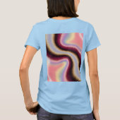 Iridescent Pastellfarben Gold Pink Blue T - Shirt (Rückseite)