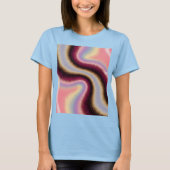 Iridescent Pastellfarben Gold Pink Blue T - Shirt (Vorderseite)