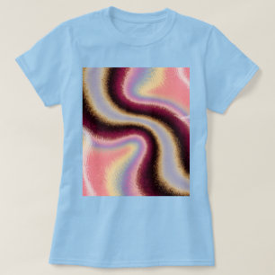 Iridescent Pastellfarben Gold Pink Blue T - Shirt