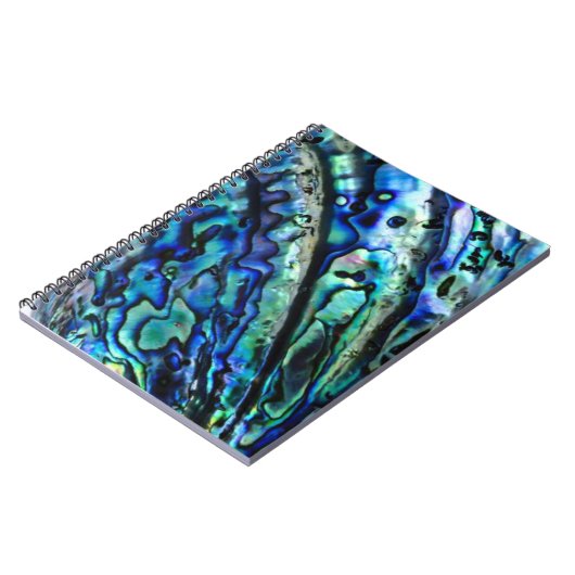 Iridescent Paua Abalone-Muschel Notizblock (Linke Seite)
