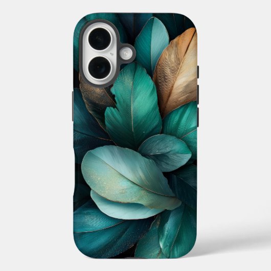 Iridescent Peacock Feather Luxe Phone Case (Rückseite)
