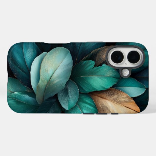 Iridescent Peacock Feather Luxe Phone Case (Rückseite (Horizontal))