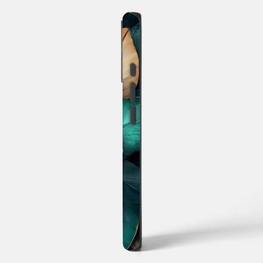 Iridescent Peacock Feather Luxe Phone Case (Rückseite / Links)