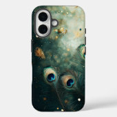 Iridescent Peacock Feather Luxe Phone Case (Rückseite)