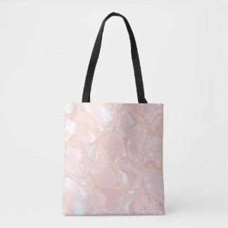 Iridescent Pearl Liquid Marble Aesthetic Tote Bag Tasche