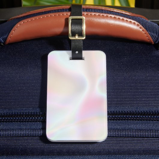 Iridescent Pearl Opal Holographic Trendy Gepäckanhänger (Vorderseite Insitu 2)