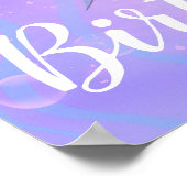 Iridescent Pearl Shimmer Meerjungfrau Geburtstagsp Poster (Ecke)