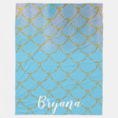 Iridescent Pearl Shimmer Sparkle Mermaid Scales Fleecedecke (Vorderseite)