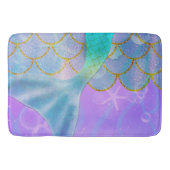 Iridescent Pearl Shimmer Sparkle Mermaid Schwanz Badematte (Vorderseite)