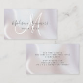 Iridescent Pearl Shimmer Visitenkarte (Vorne/Hinten)