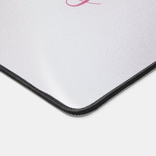 Iridescent Pearlescent Mit Monogramm Desk Mat Schreibtischunterlage (Ecke)