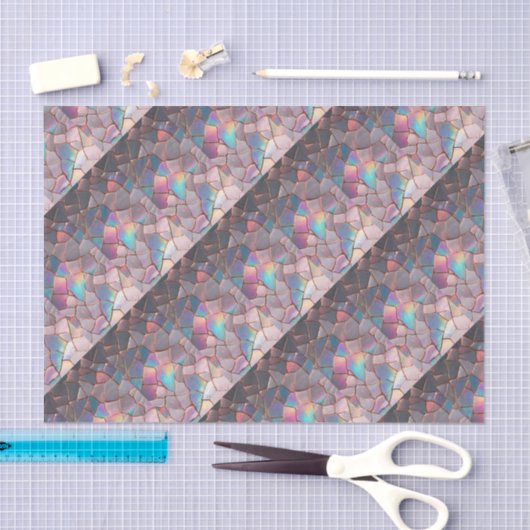 Iridescent Pearlized Faux Rose Gold Decoupage  Seidenpapier (Handwerk)