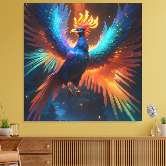 Iridescent Phoenix Leinwanddruck (Insitu (Wohnzimmer))