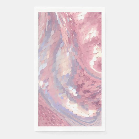 Iridescent Pink and Purple Sequin Serviette (Vorderseite)