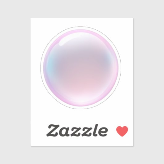 Iridescent Pink Bubble Emoji Aufkleber (Blatt)