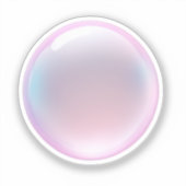 Iridescent Pink Bubble Emoji Aufkleber (Vorderseite)